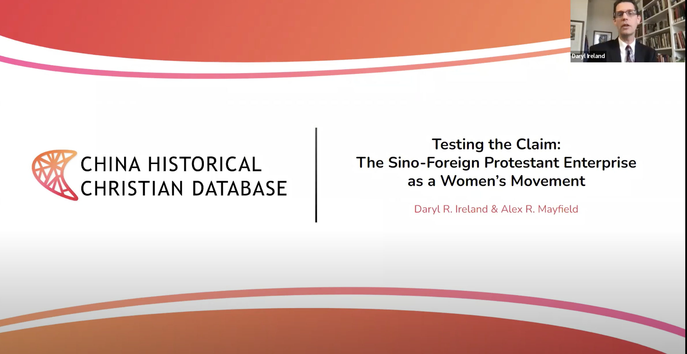 CHCD Lecture Series, “Testing the Claim: The Sino-Foreign Protestant Enterprise as a Women’s Movement”, April 2023